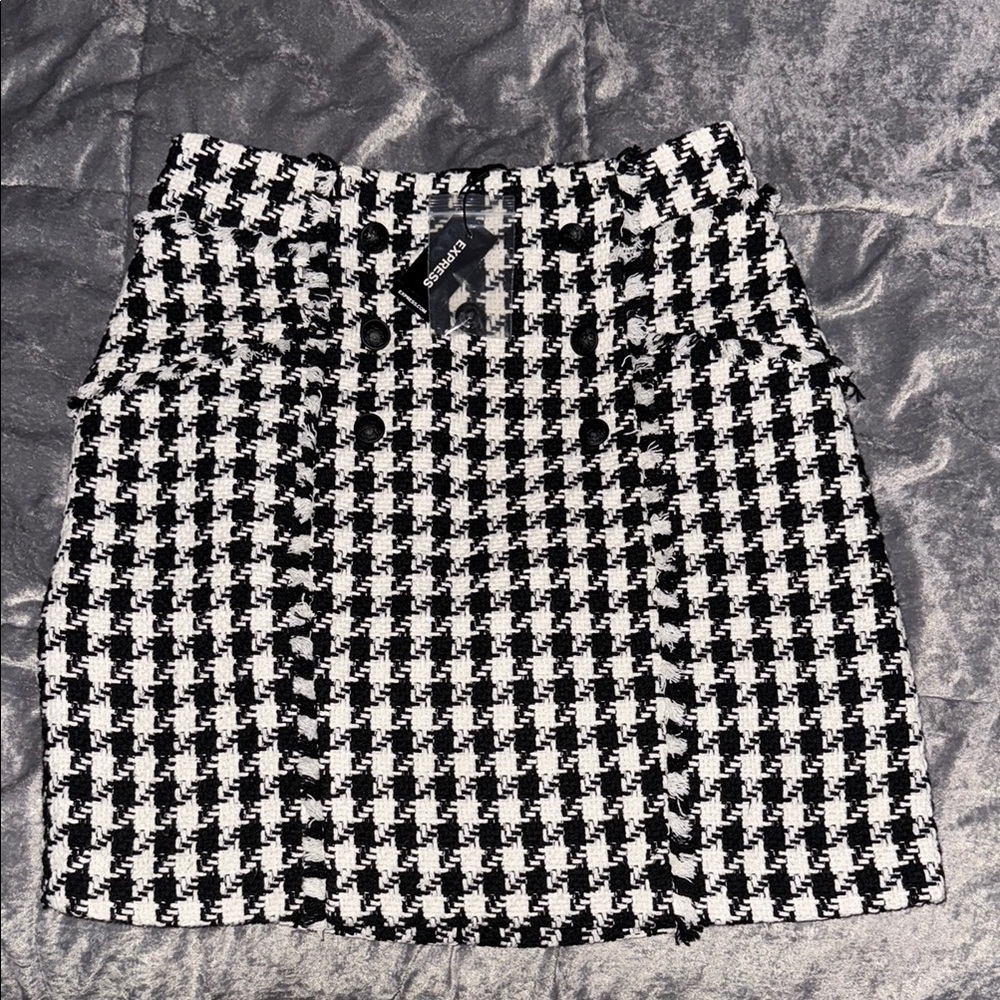 Zara Black and White Mini Pencil Skirt